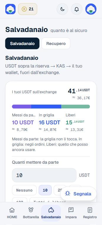 Schermata Salvadanaio di Bottarella